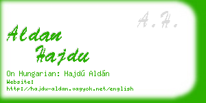 aldan hajdu business card